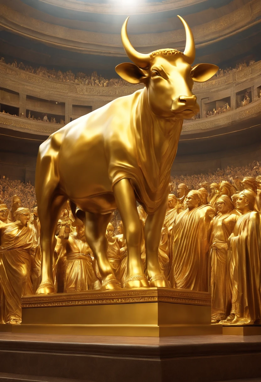 golden calf、 golden calf statue、600,000 worshipers of Israel