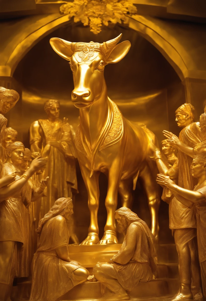 golden calf、 golden calf statue、600,000 worshipers of Israel