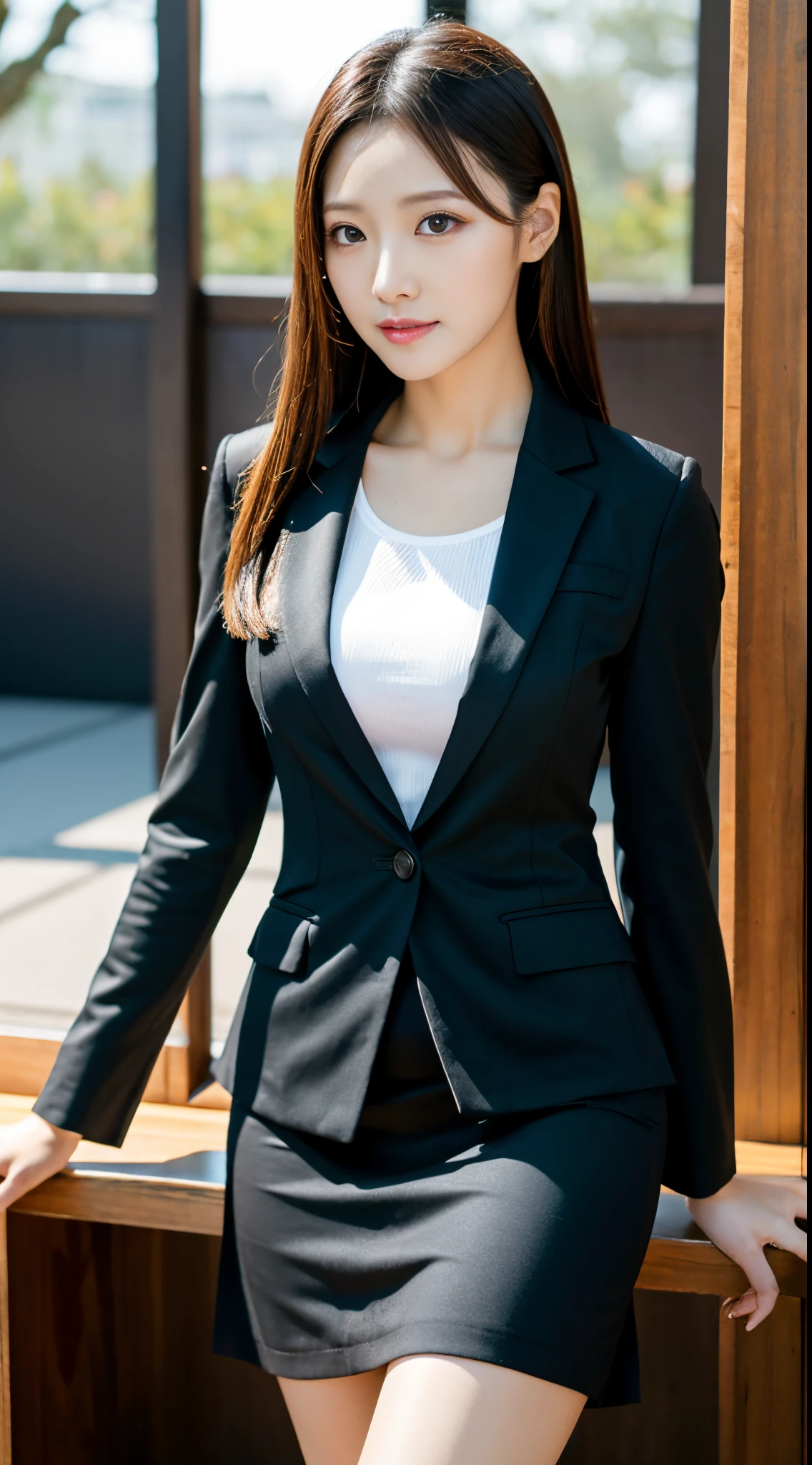 4k,8k,16k,32k, high-resolution ,realistic, photorealistic, RAW photo,ultra realistic photo ,Best Quality, High Quality, Face Focus,beautiful makeup ,Symmetrical face, Japanese woman ,30 years old ,enormous breasts, Woman's businessblack Suit ,black business black tight skirt,frontage,full body shot,‎Classroom, Sony
