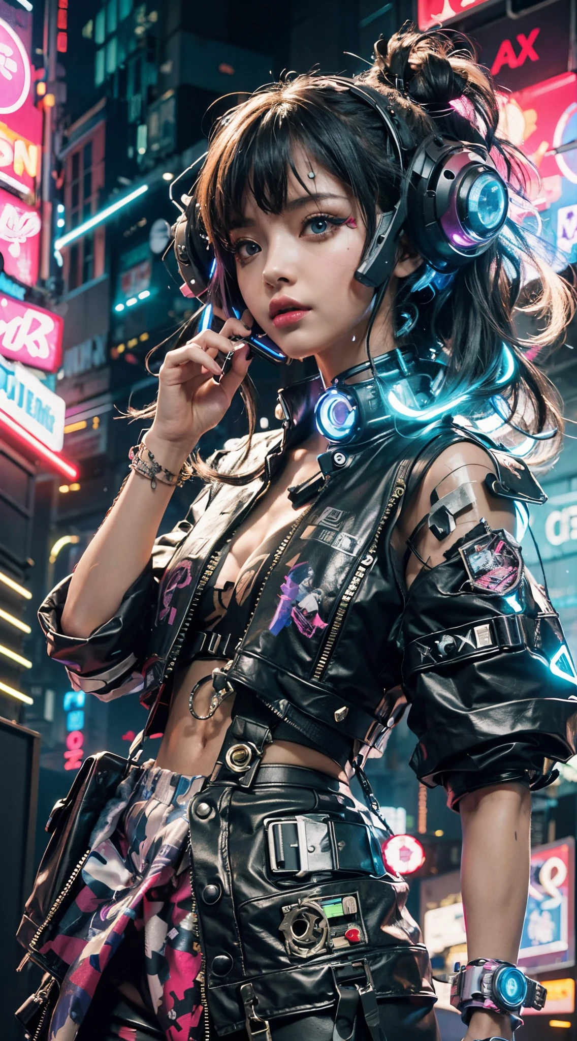 Cybernetic woman in a futuristic costume posing for a photo., estilo de arte cyberpunk, Arte digital cyberpunk anime, Chica de anime cyberpunk, Chica femenina de anime cyberpunk, cyberpunk 2 0 y. o Chica modelo, Estilo cyberpunk hiperrealista, Digital Cyberpunk - Arte Anime, cyberpunk artstyle, Chica cyberpunk, cyberpunk themed art, arte de anime cyberpunk, Cyberpunk Streetwear, Cyberpunk hermosa chica, en estilo cyberpunk