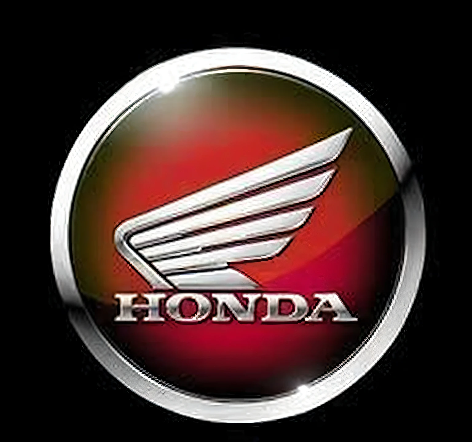 um close de um logotipo honda vermelho e prateado em um fundo preto, inspirado em Hiroshi Honda, Repsol Honda, HongbSWS, chrome motorcycle parts, Honda Civic, ishirō honda, Directed by: Hiroshi Honda, Honda RC 2 1 3, Motocicletas, 🚿🗝📝, Nihonga, Honda NSX, Big!!!!!!!!!!!!
