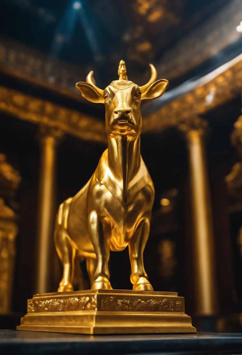 golden calf、worship the golden calf statue、shoulder、shoulder