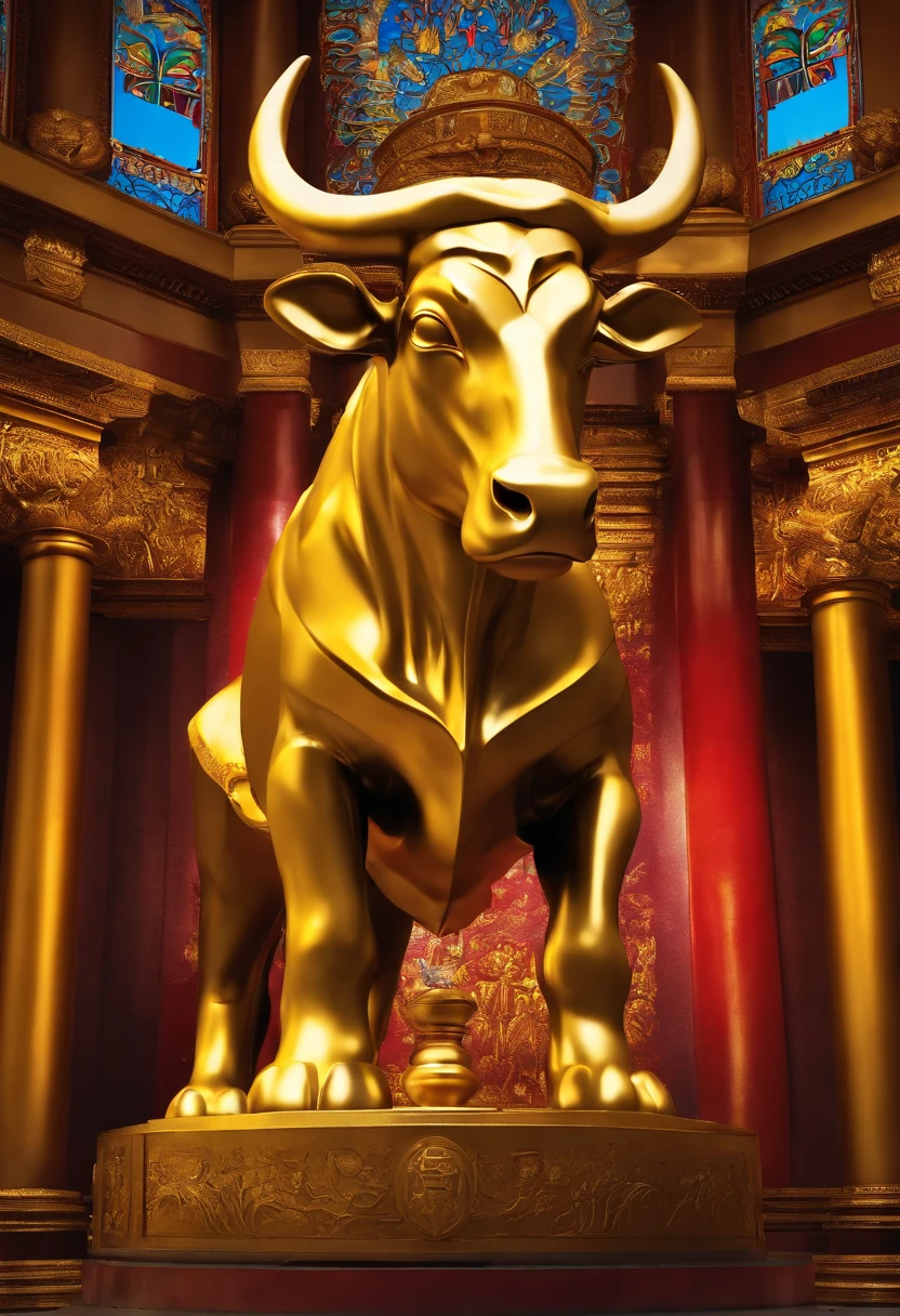 golden calf、worship the golden calf statue、shoulder、shoulder