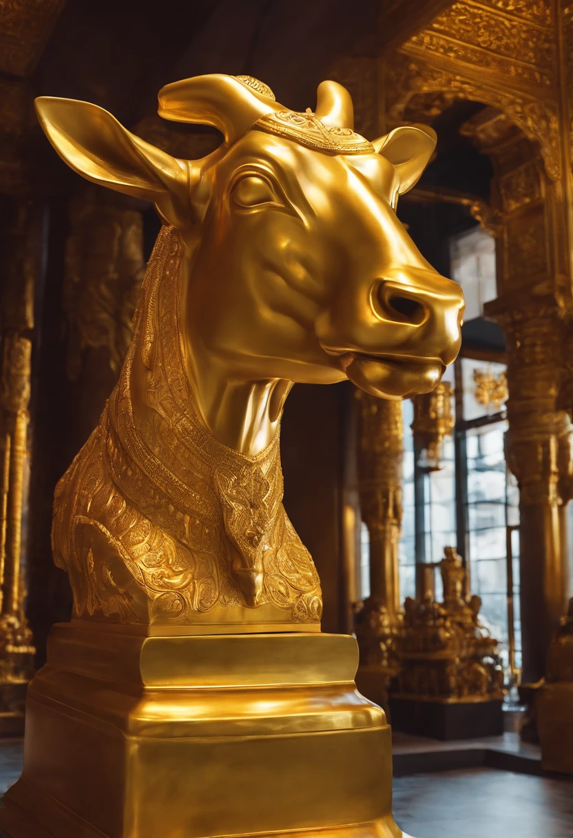 golden calf、worship the golden calf statue、Shoulder、Shoulder