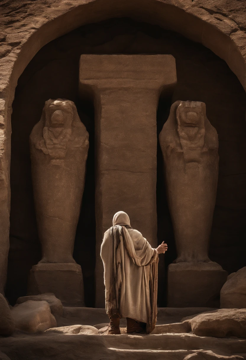 The Ten Commandments of Moses、moses tablet、the top of mount sinai、Moses bows down to God、bow down to god、Prostrating、Prostrating、Prostrating