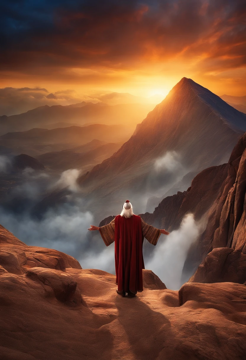 The Ten Commandments of Moses、moses tablet、the top of mount sinai、bow down to god、bow down to god