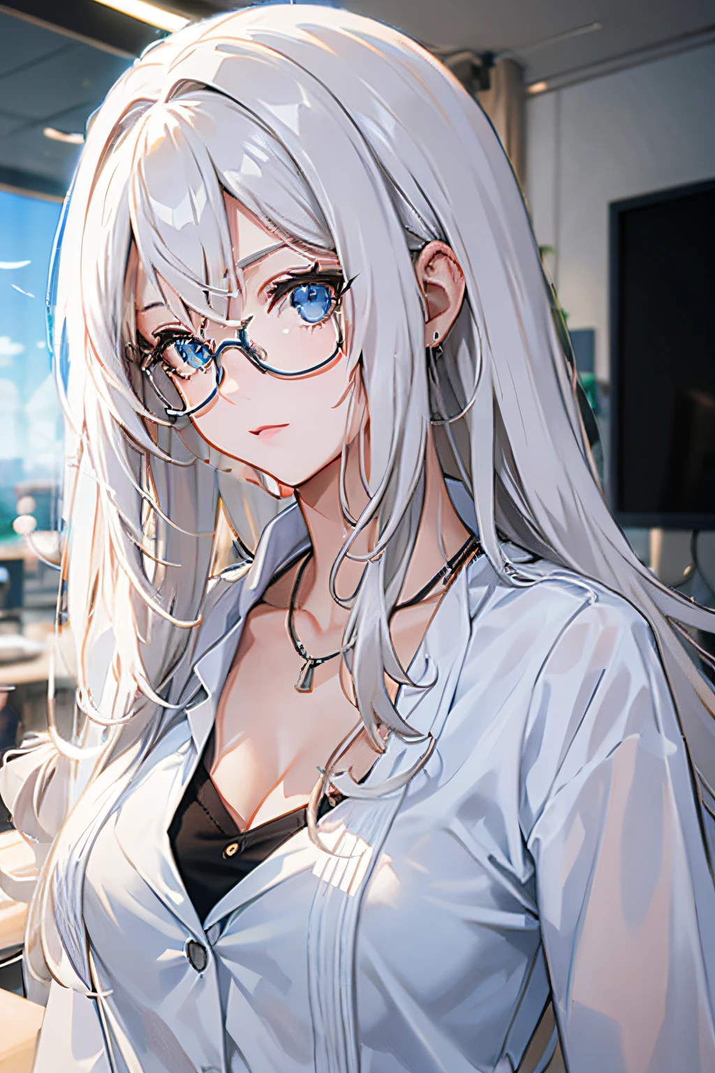 16K Ultra High Definition
Super detailed
Masterpiece Full Color
Shiny detailed hair
Beautiful human woman with long gray hair
Super big breasts beautiful breasts、Sleeping on the floor、A large amount of white slime on the floor、Large translucent white slime on the chest、Countless white slimes on the thighs、Books are cluttered、Books and bodies are very wet、
Sexy little underwear with black and white cow print、Pink 、
Cow ears and cow small horns
Shiny skin
Red cheeks
Moist eyes and embarrassed expression
Wearing glasses
tongue、Seduce with a bewitching smile
The background is the library