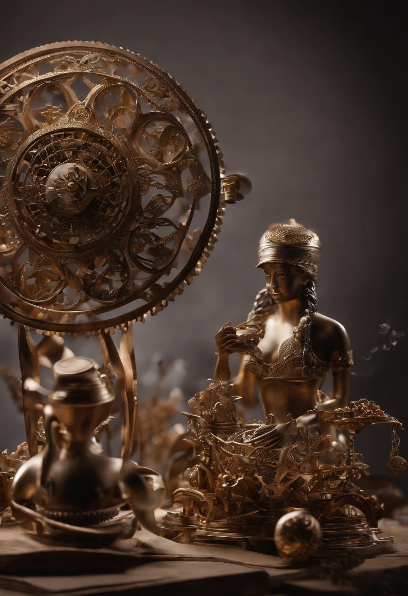 Imagine a visually captivating scene where intricate food sculptures come to life, crafted entirely from small, detailed scrap metals. Dive into extreme micro-details, capturing the artistry in each piece as they transcend their humble origins to form delectable and visually stunning culinary creations.
Highlight the diversity of scrap metals, showcasing how each piece contributes to the textures and forms of the food sculptures. Emphasize the meticulous arrangement of components, from gears and wires to tiny bolts and fragments, creatively forming everything from fruits to pastries with exceptional detail.
Zoom in on the details of how these scrap metals interact, demonstrating the artistry and precision in their assembly. Illuminate the sculptures with cinematic lighting, casting shadows that add depth and drama, enhancing the overall visual impact.
Consider the play of light on the metallic surfaces, emphasizing the reflections and highlights to showcase the texture and intricate nature of each scrap metal used. Create an atmosphere that elevates the sculptures, using cinematic light to evoke a sense of awe and appreciation for the creative fusion of art and discarded materials.
This detailed prompt aims to inspire the creation of a visually striking depiction of food sculptures crafted from small, intricate scrap metals, focusing on extreme micro-details and cinematic lighting to showcase the artistry and creativity in each piece.