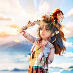 masterpiece, high quality best quality,1girl, bangs, beach, blue_sky, blush, bow, breasts, checkered, checkered_shirt, checkered_skirt, cloud, cloudy_sky, collarbone, day, envelope, giving, grass, hair_bow, heart, holding, holding_letter, horizon, incoming_gift, kazami_yuuka, leaning_forward, lens_flare, letter, light_rays, long_hair, looking_at_viewer, love_letter, mountain, mountainous_horizon, ocean, outdoors, plaid, plaid_background, plaid_bikini, plaid_bow, plaid_bowtie, plaid_bra, plaid_dress, plaid_headwear, plaid_jacket, plaid_legwear, plaid_necktie, plaid_neckwear, plaid_panties, plaid_pants, plaid_ribbon, plaid_scarf, plaid_shirt, plaid_skirt, plaid_vest, pov, shirt, skirt, sky, smile, solo, sun, sunbeam, sunlight, tree, unmoving_pattern