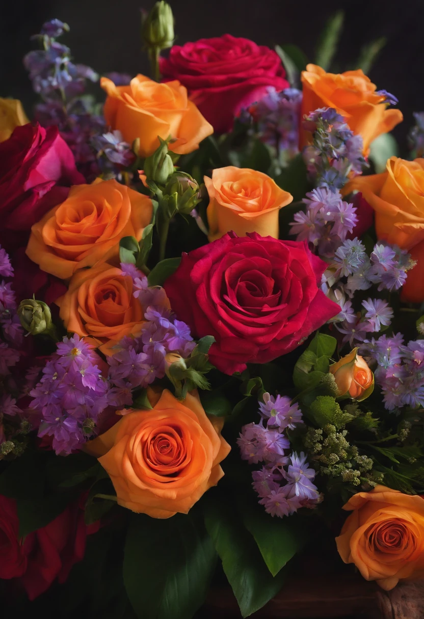 A close-up shot of a colorful bouquet of flowers,original,John Wick