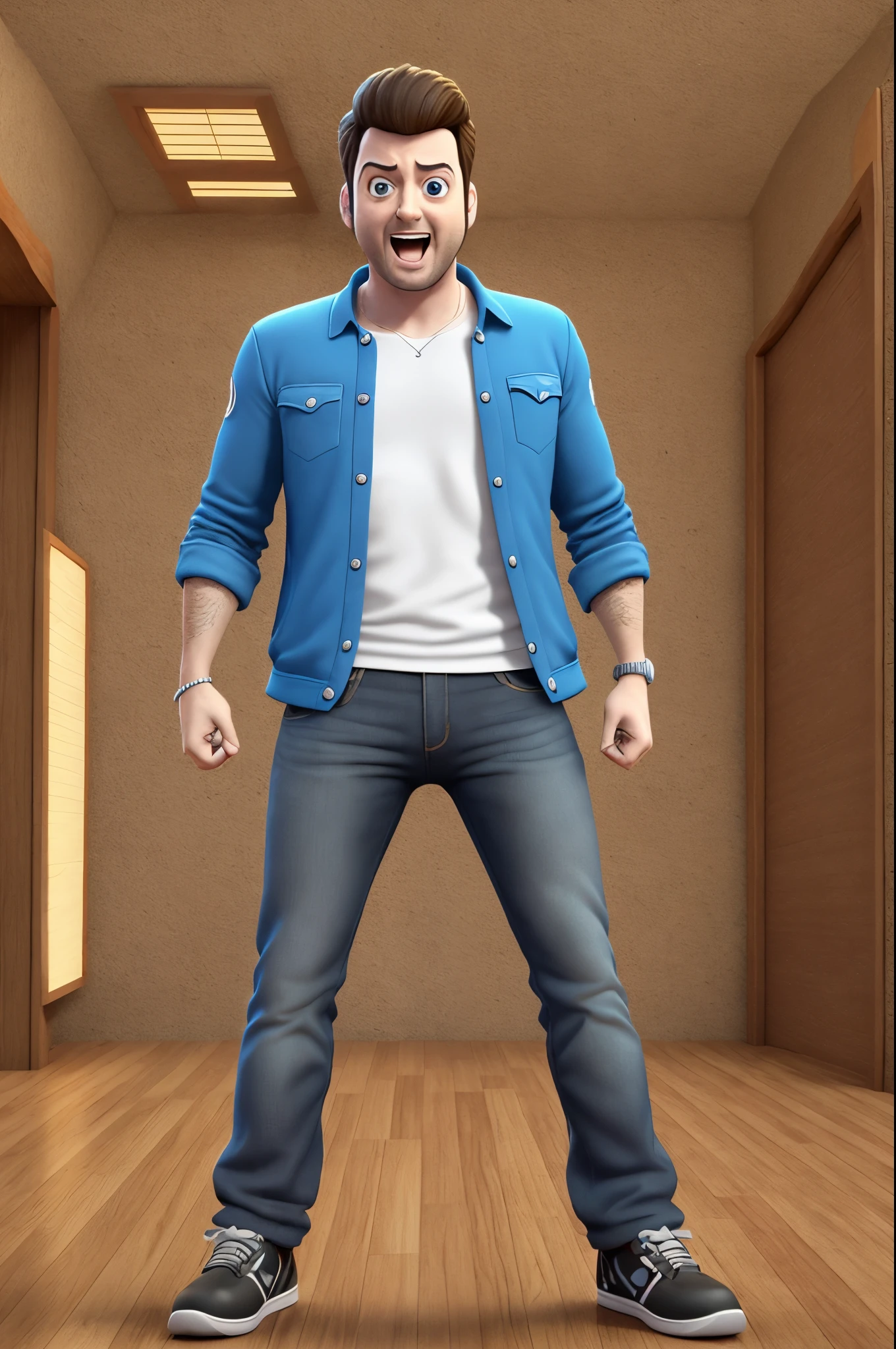 Pixar Style 3d Danilo Gentili stand up --auto --s2