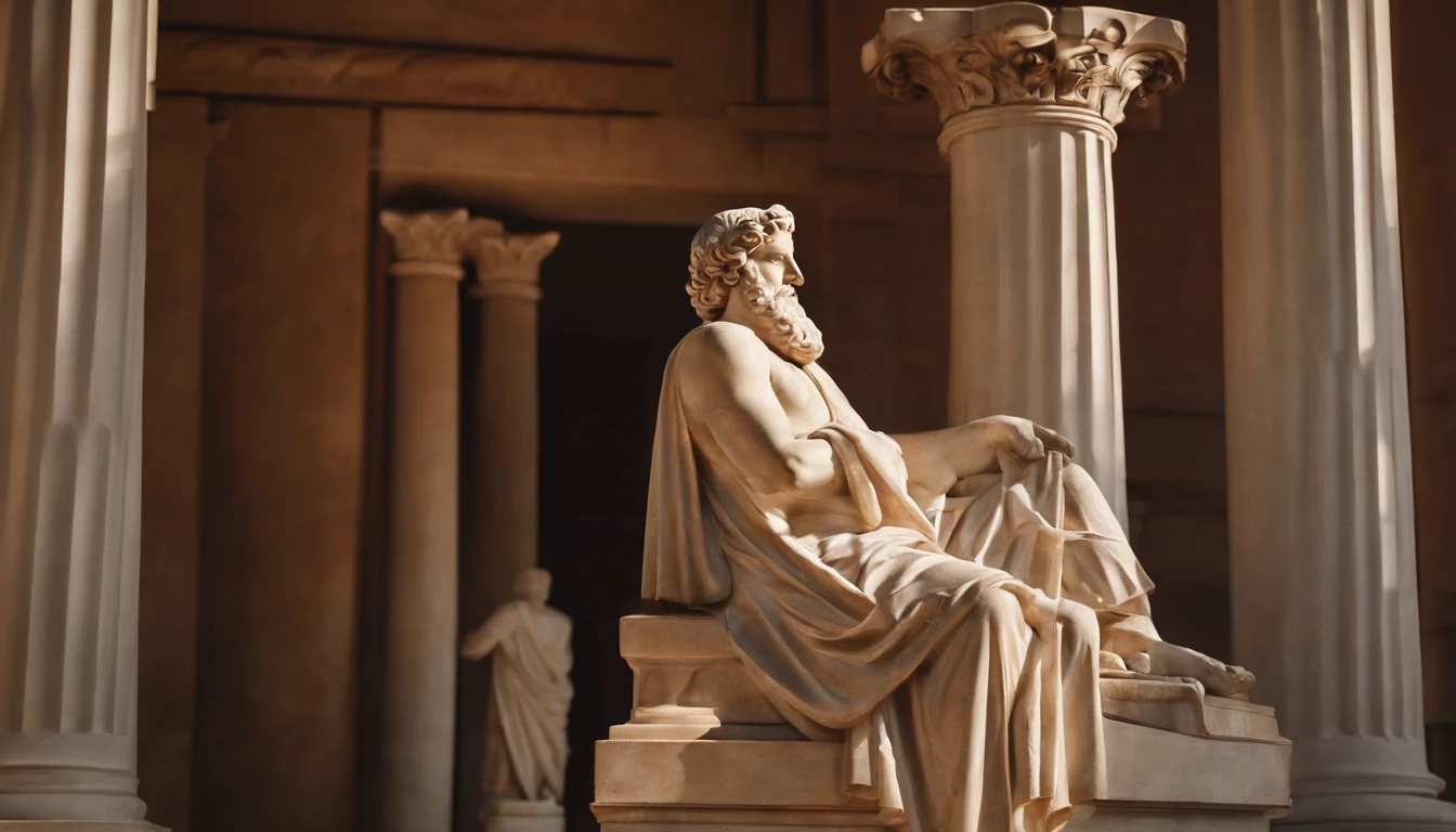 Statue of a Greek philosopher