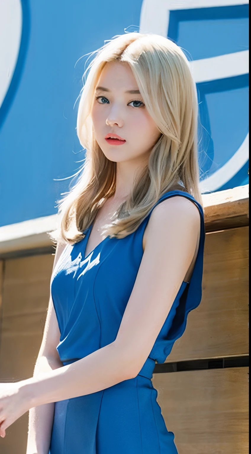 Young Gwen Stacy with blue clothes