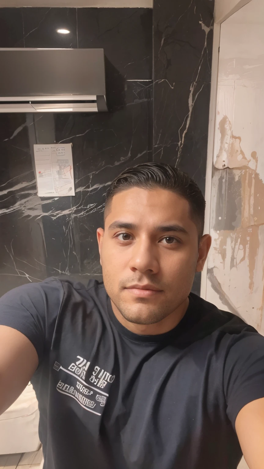 Jovem 35 anos forte cabelo pretos tem topete olhos castanhos escuros faz academia