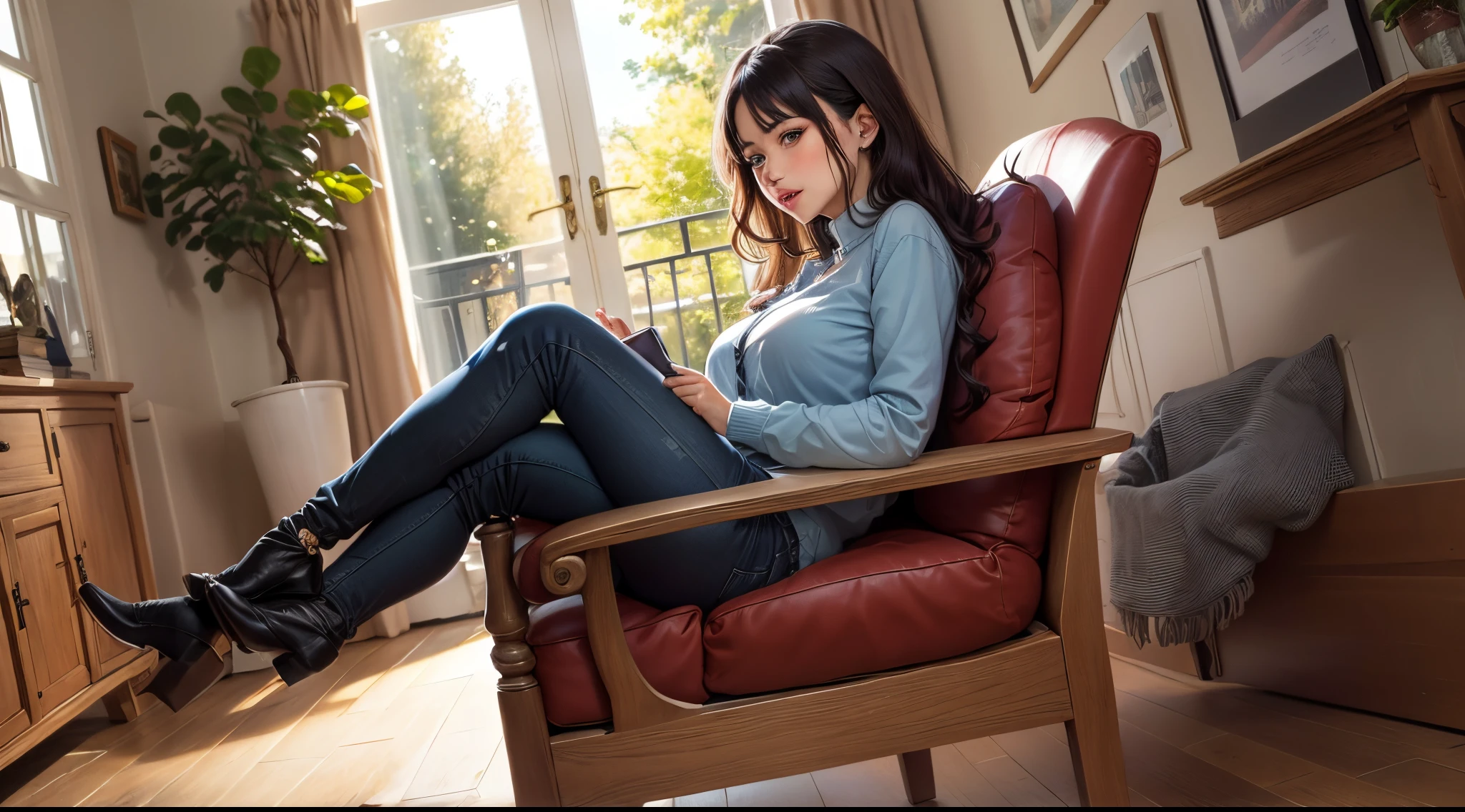 Dalamtien sur le fauteuil