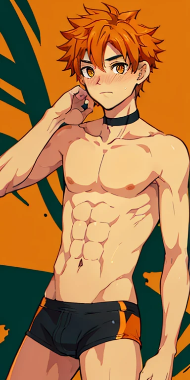 (AS-Young:1.1), (1boy:1.0), (male focus:1.3), (solo:1.1), solo focus,
masterpiece, ((exquisite_detail)), illustration, (handsome), extremely_detailed_CG, orange eyes, orange hair, simple background, torso, naked, sexy, beach background, blushed, white shirt, torso, black boxers