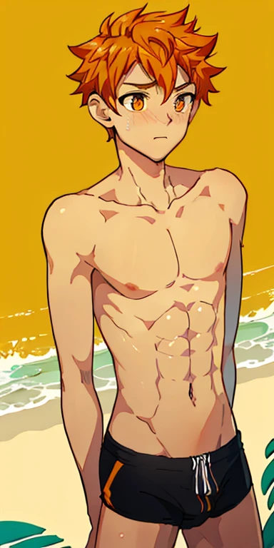 (AS-Young:1.1), (1boy:1.0), (male focus:1.3), (solo:1.1), solo focus,
masterpiece, ((exquisite_detail)), illustration, (handsome), extremely_detailed_CG, orange eyes, orange hair, simple background, torso, naked, sexy, beach background, blushed, white shirt, torso, black boxers, hard penis