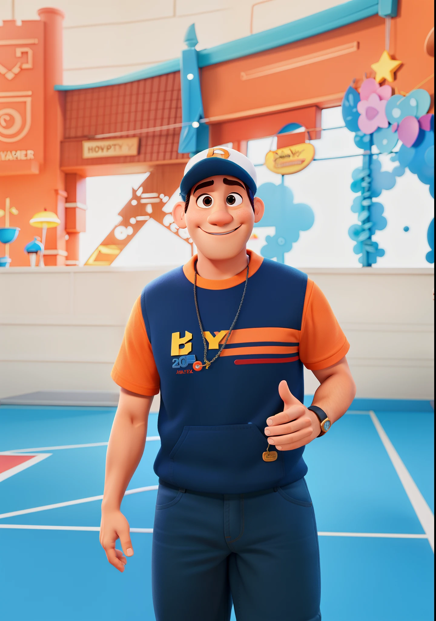 Um homem estilo disney pixar, alta qualidade, melhor qualidade