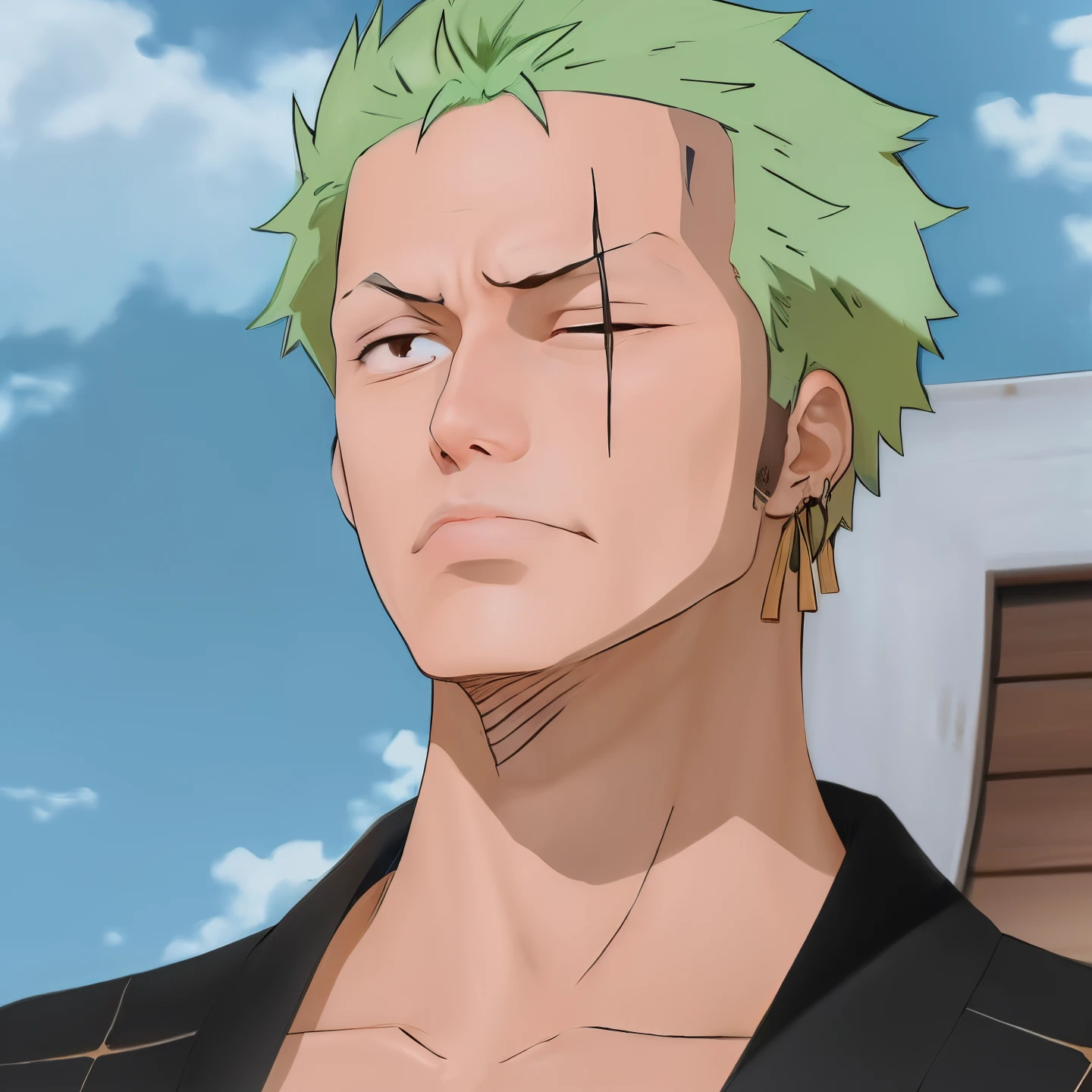 Hyperrealistic version of Roronoa Zoro, hyperdetailed, 8k, hyperrealistic