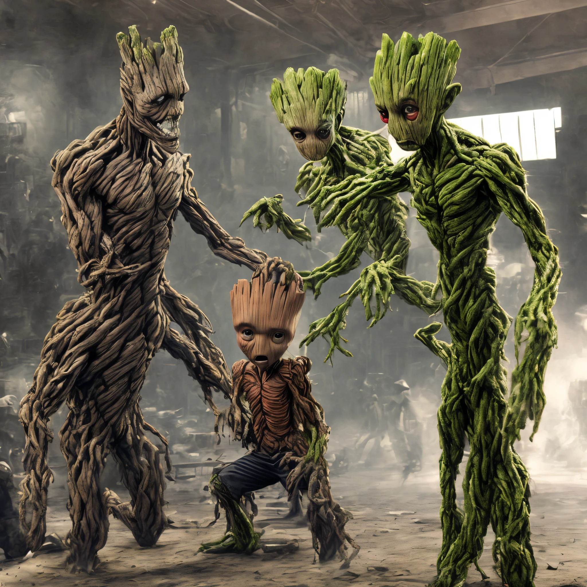 Groot vs grogu fight