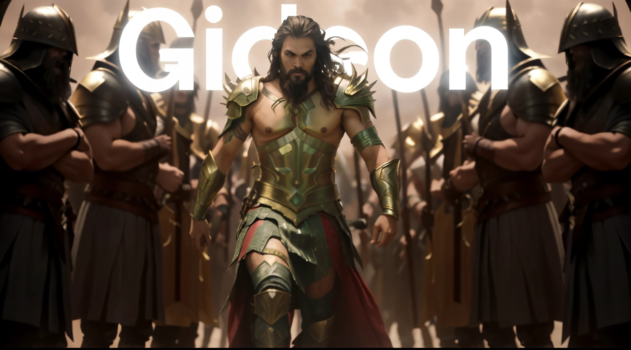 um close de um grupo de homens com armadura em frente a uma placa, biblical epic movie, jason momoa as assyrian, Jason Momoa como Conan, Estrelando o filme Thor Ragnarok, Poseidon, de warcraft, gnomon, na captura de tela do filme 300, O Deus Poseidon, 2040, 2030