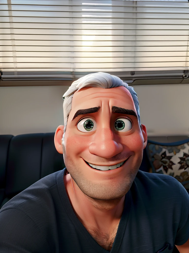 tmasterpiece，a melhor qualidade，Um homem com olhos，head shoot，estilo disney，Standing in the park，Muitos detalhes no rosto