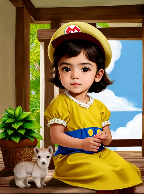 Cria um retrato do pai do super Mario com base nessa foto