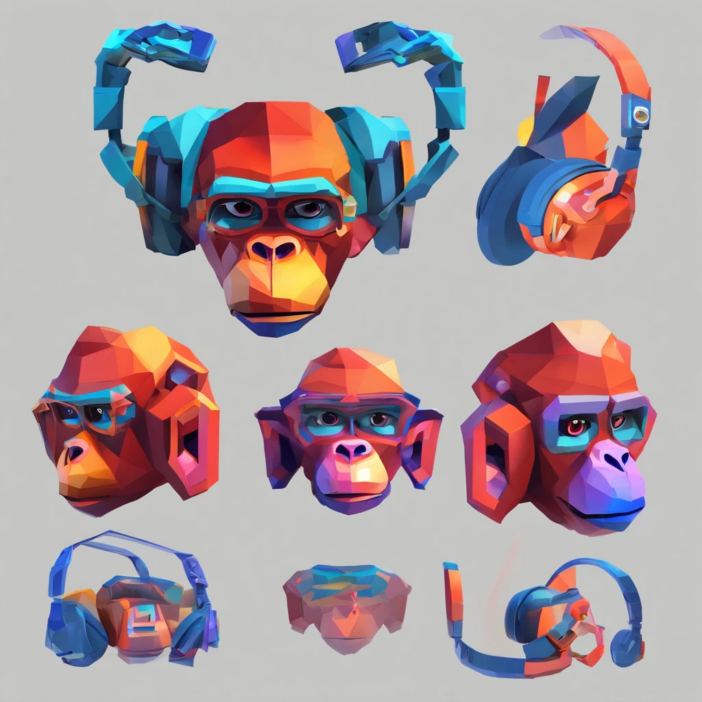(best quality,ultra-detailed),(realistic,photorealistic:1.37),Monkey Deejay , crypto money, super detailed monkey face, vibrant colors, dynamic lighting, DJ turntable, headphones, music notes, energetic atmosphere, futuristic style.