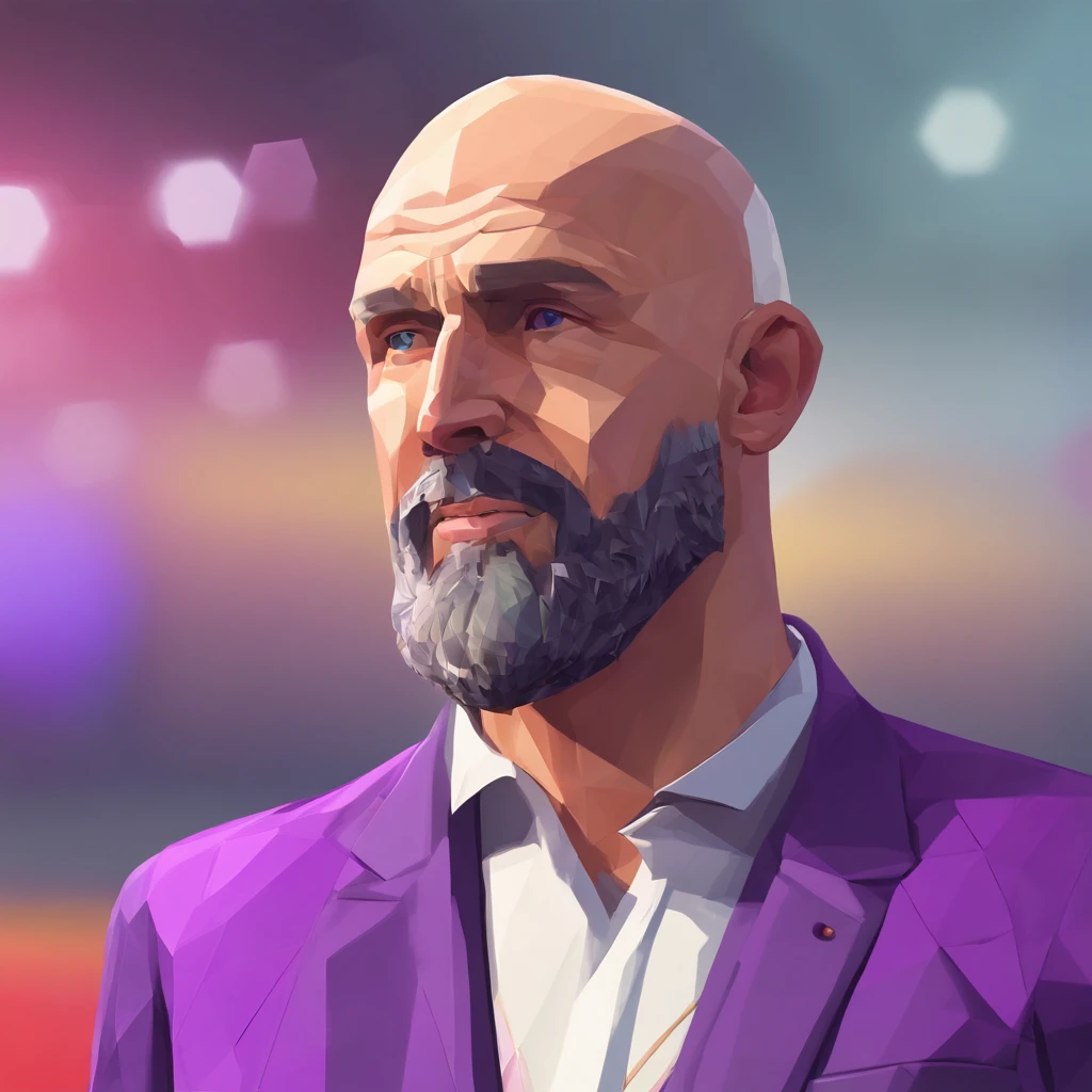 (best quality, highres, masterpiece:1.2), ultra-detailed, realistic:1.37, HDR, studio lighting, extreme detail description, professional, vivid colors, bokeh, portraits, football coach, football manager, football trainer, soccer, 1 guy, bald hair, facial pilosity, beard, 35 years old, purple and white clothes, close-up

Note: The prompt generated for each theme will be unique. The above prompt is an example generated for the given theme.