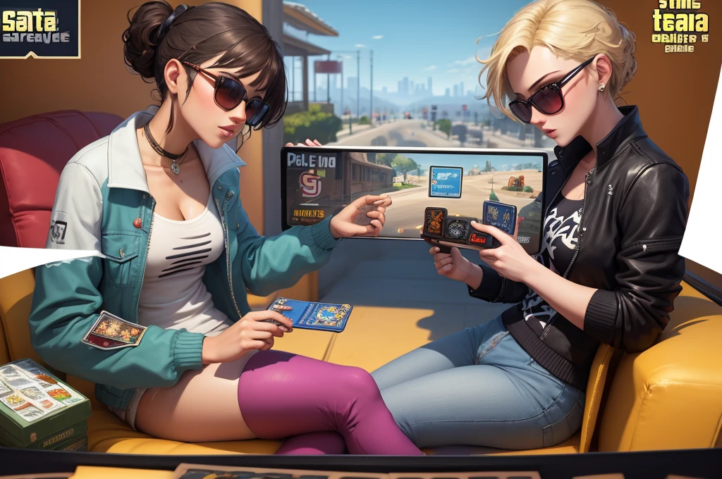 Peux-tu me créer une carte de jeux vidéo vu du ciel assez réel du style GTA