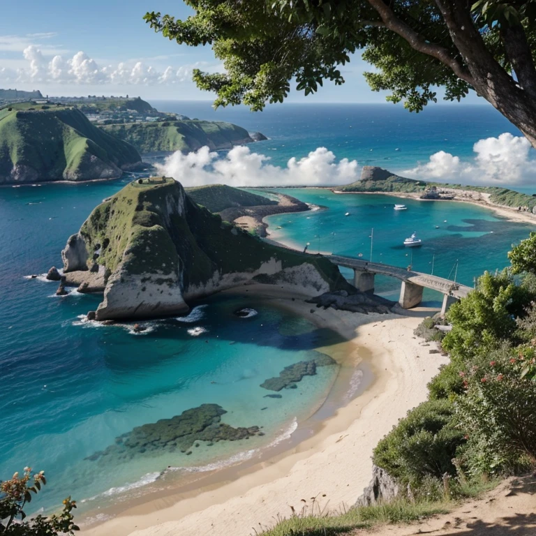 Il m'a pas vu du haut avec tout autour de loi perte de vue comme 4 îles qui se sont relier. Je veux un style de jeux vidéo