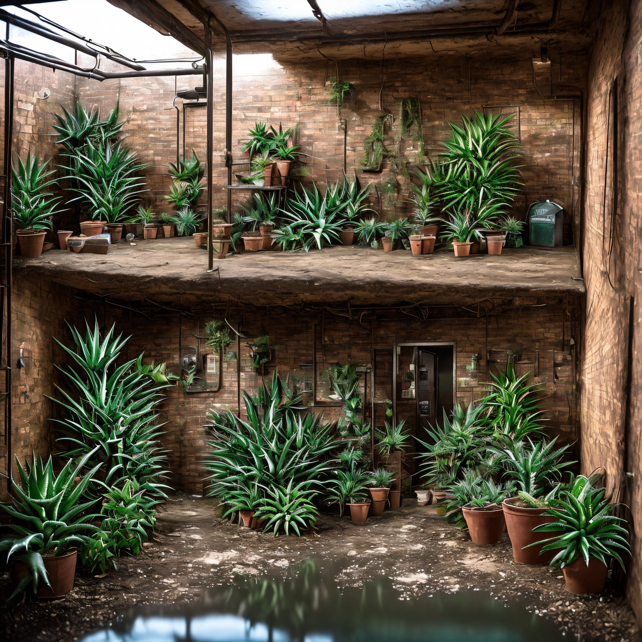 An abandoned post-apocalypse shelter in the jungle