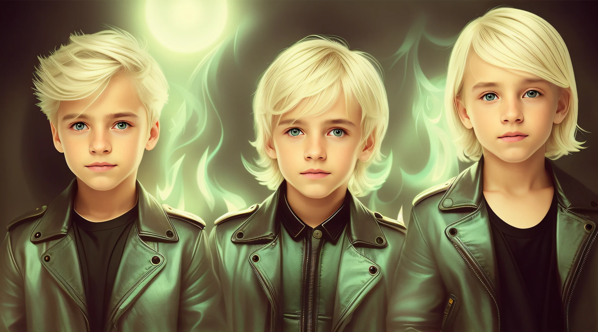  loiro com olhos azuis e cabelos loiros, young blonde boy fantasy thief, next gen, chamas azuis, new album cover, Arte Oficial, color studio portrait, imagem do avatar, photo manipulation, Similares a Malfoy, photohopped, album cape, James Cameron Estilo Avatar, Foto O Closeup, cabelos loiros olhos azuis, garotada, alternate album cover, digital illustation, menino