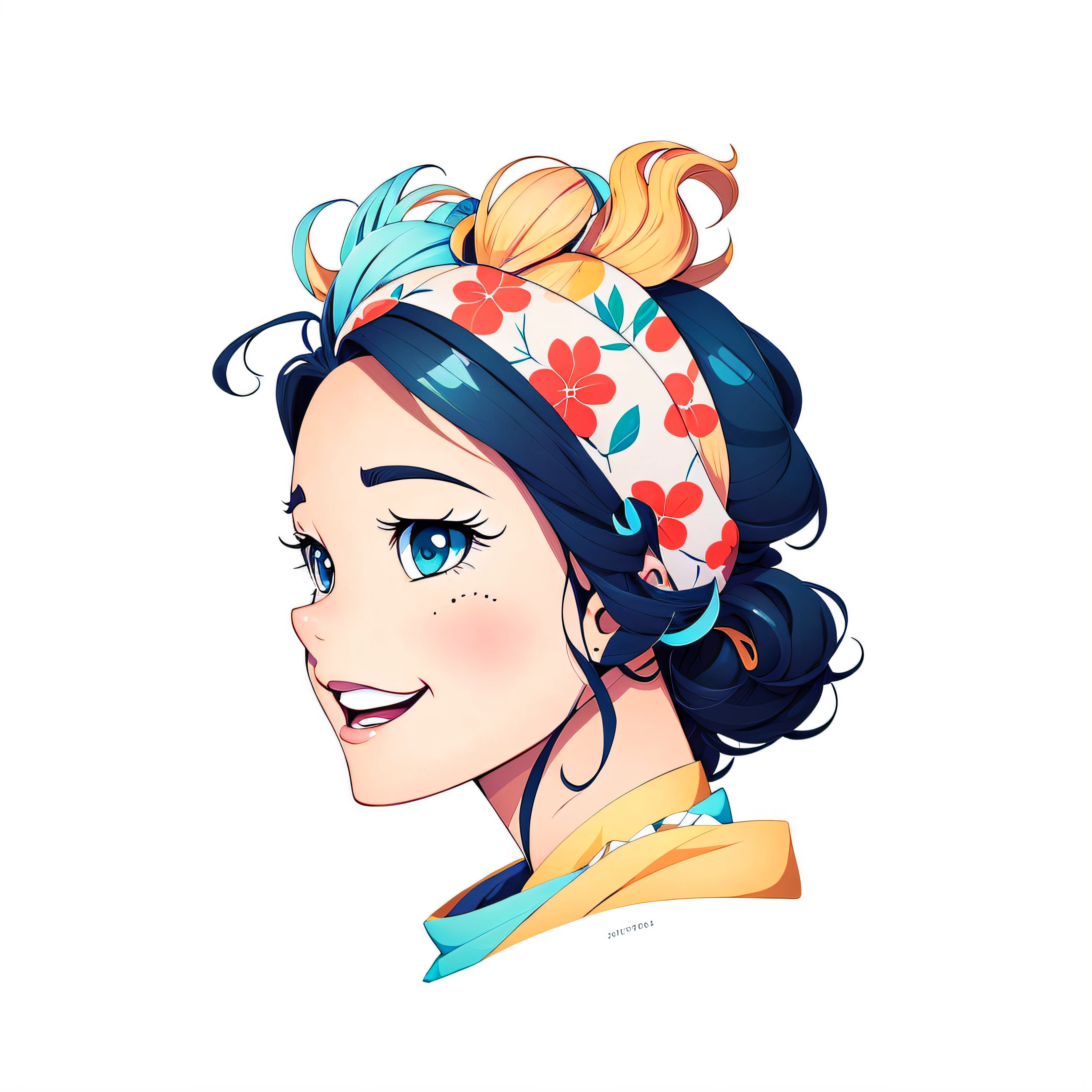 Chica anime con diadema , morena, cartoon style illustration, character design portrait, a beautiful artwork illustration, Hermoso retrato, official illustration, portrait character design, Retrato detallado del personaje, beautiful digital illustration, in digital illustration style, highly detailed character design, digital anime illustration