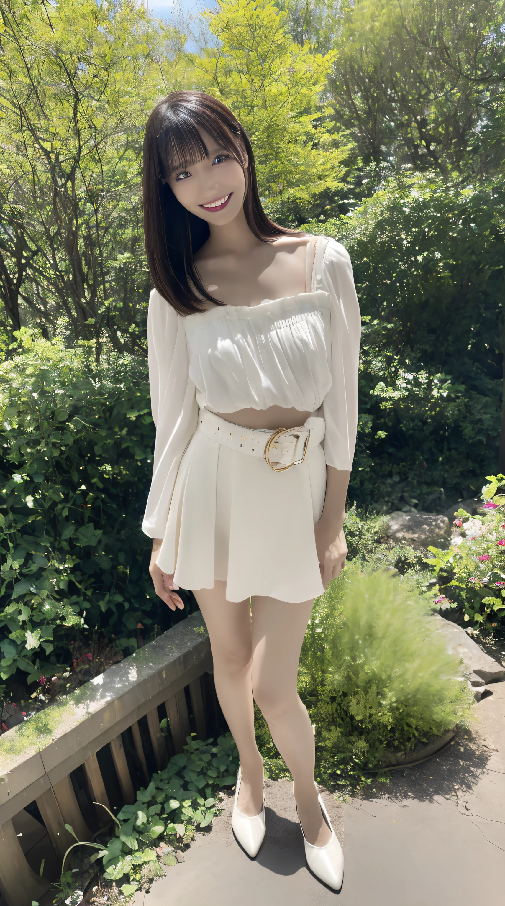 （（（Full Body Shot）））、Tropical sandy beach、Standing posture、１girl、（（Loli face））、（Full Body Shot）、(Surreal)、(Awareness-raising)、(High resolution)、(8K)、(Very detailed)、(Best illustrations)、(wallpaper）、（Beautiful and detailed eyes)、(Highest quality)、(Ultra-detailed)、(masterpiece)、（Detailed face）、solo、One Girl、Pure Erotic Face Ace_v1、View your viewers、Fine details、Detailed face、Low Key、Laughter、Pixie Cut、Cute clothes、clear、Serious clothes、Diagonal bangs、Brown Hair、