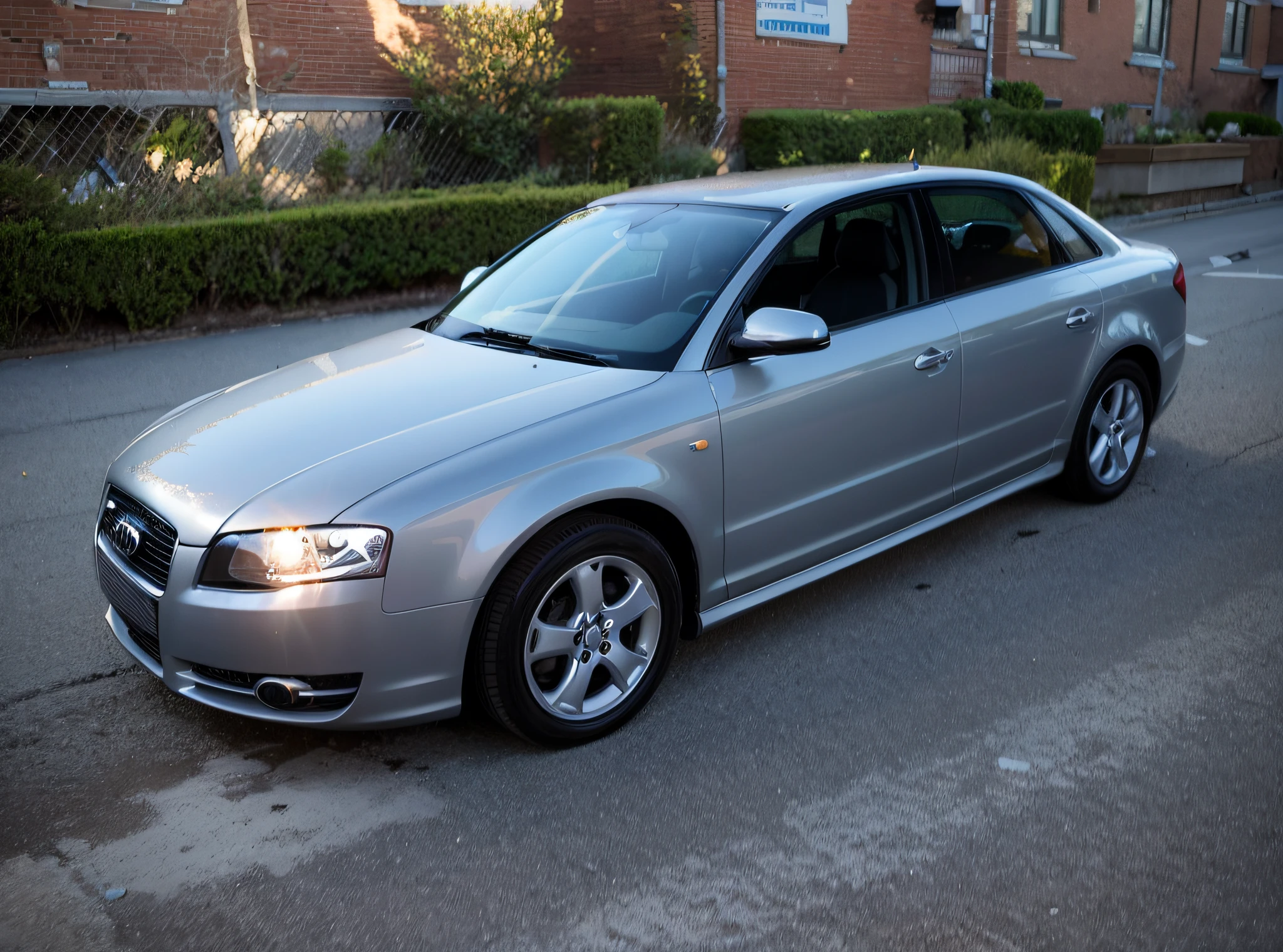 gray car, parked in the parking lot next to the building, Denim blue Audi A4 B6, 2263539546], car on sale, 2005, 2 0 0 5, 2004, 2 0 0 4, 2009, 2 0 0 9, 2 0 0 8, 2008