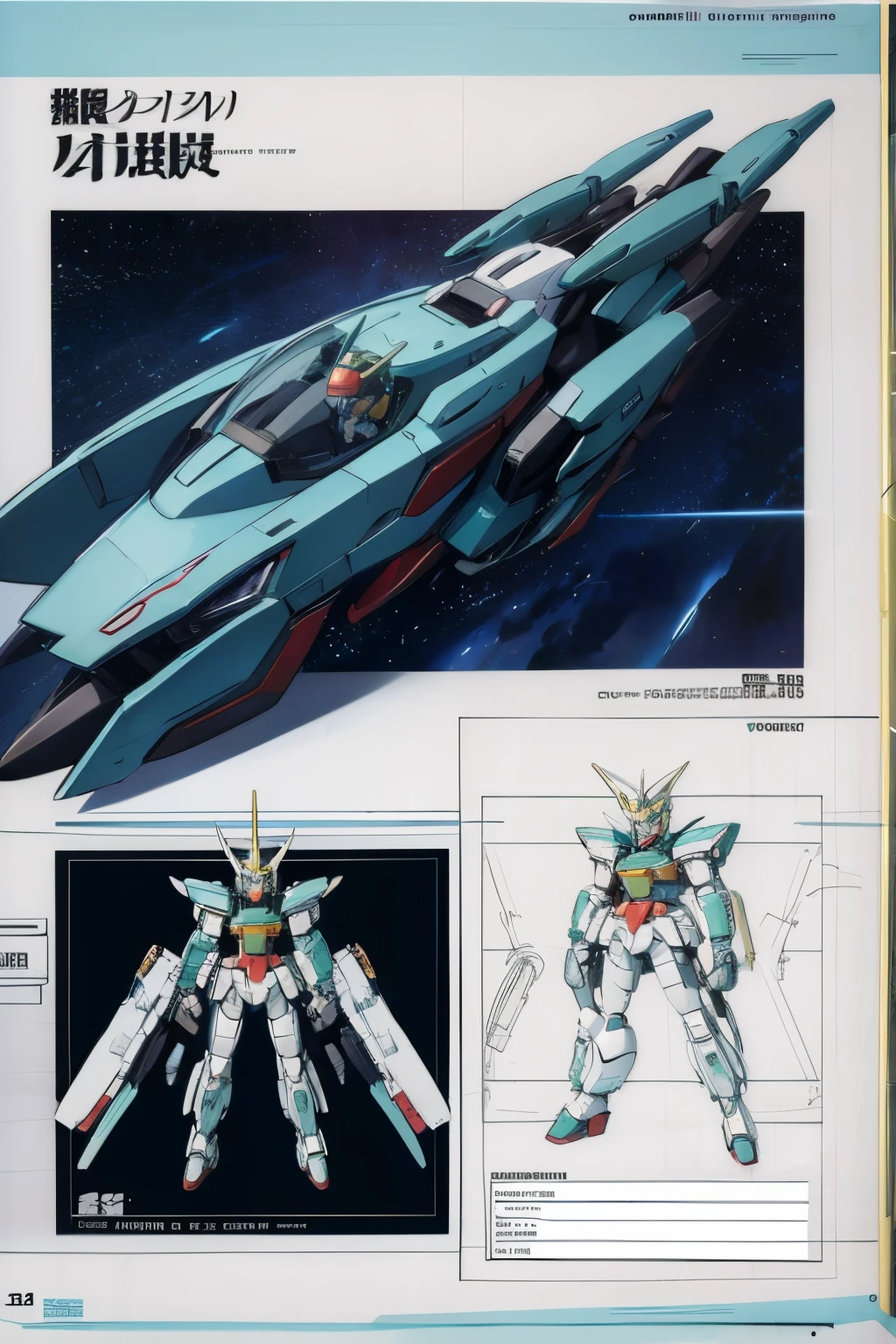 line-art, art book, character sheet, gundam 00 reimagined, 8k, best quality, design sheets, equipment, concept art book,