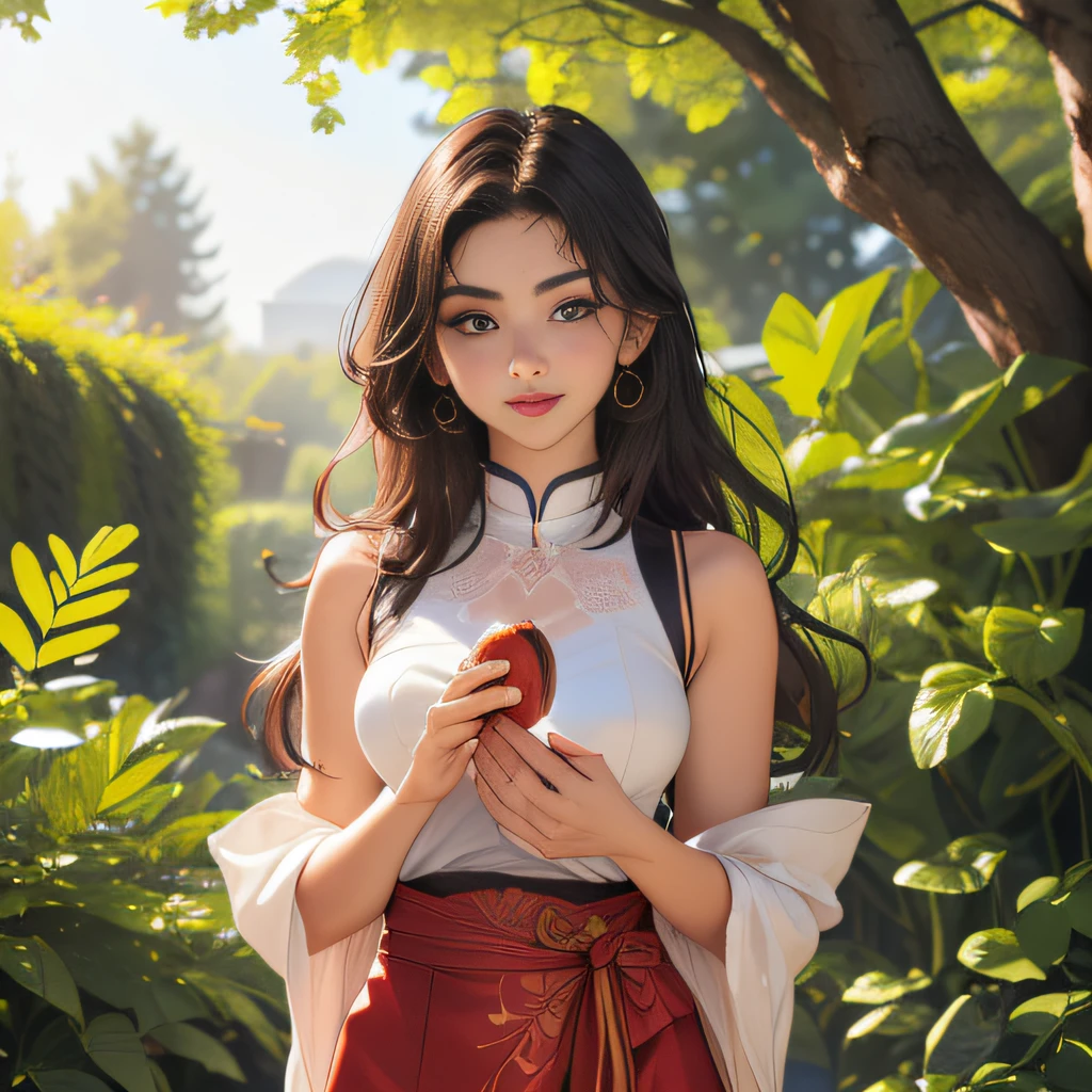 (Extremely detailed 8k wallpaper:2), (photo:2), (soigne Beautiful girl:2), (gives a lecture to friends:2), detailed (Face and eyes), (hyper realistic:1), (highly detailed:1), (epic realistic:1), rim light, (maximum details:1), cozy, (fullbody:1.3), (looking at viewer:2), (Woman's Attractive Qualities:2), (Attractive Woman:2), (Attractive:2), Smile, Intelligence, Empathy, Gracefulness, Sense of Style, Fitness, Grooming, Optimism, (Sensitivity:2), Sincerity, Romantic Gestures, Playfulness, Fashion Sense, (Sensuality:2), Charm, Modesty, Thoughtfulness, (Femininity:1), Flirtatiousness, Warmth, (Physical attractiveness:2), A beautiful smile, A love of life, strength and power, vulnerability, curiosity, wonder, love, (nature background:2), kawaii, waifu, Beautiful breasts, (attractive body:2), (Beautiful body:2), Beautiful pose, attractive pose, (Beautiful legs:1.0), (spread legs:1.0), (Beautiful clothes:1), (classic clothes:2), (elegant clothes:2), (European clothes:2), detailed clothes, (skirt:1), (blouse:1), (provocative pose)