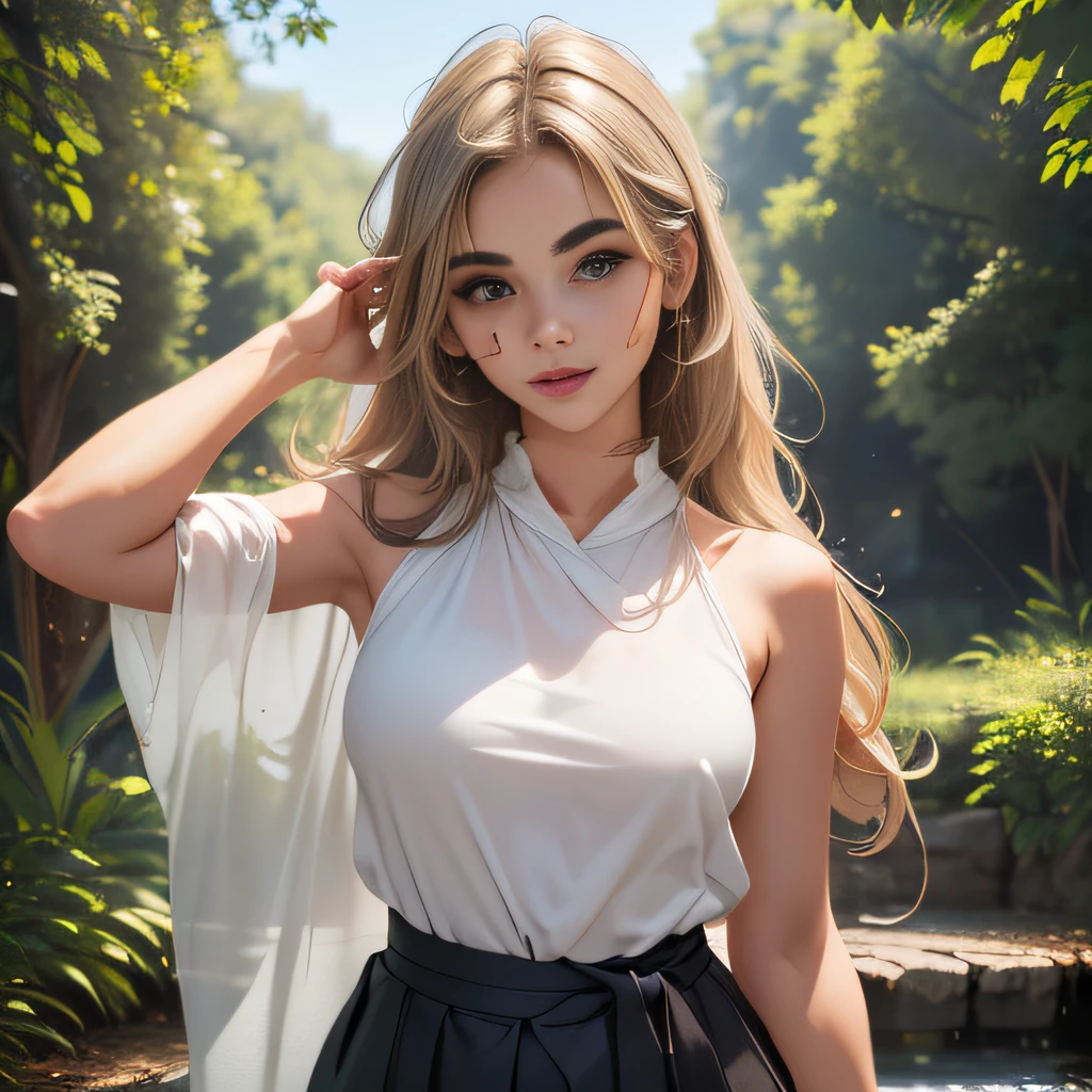 (Extremely detailed 8k wallpaper:2), (photo:2), (soigne Beautiful girl:2), (gives a lecture to friends:2), detailed (Face and eyes), (hyper realistic:1), (highly detailed:1), (epic realistic:1), rim light, (maximum details:1), cozy, (fullbody:1.3), (looking at viewer:2.0), (Woman's Attractive Qualities:2), (Attractive Woman:2), (Attractive:2), Smile, Intelligence, Empathy, Gracefulness, Sense of Style, Fitness, Grooming, Optimism, (Sensitivity:2), Sincerity, Romantic Gestures, Playfulness, Fashion Sense, (Sensuality:2), Charm, Modesty, Thoughtfulness, (Femininity:1), Flirtatiousness, Warmth, (Physical attractiveness:2), A beautiful smile, A love of life, strength and power, vulnerability, curiosity, wonder, love, (nature background:2), kawaii, waifu, Beautiful breasts, (attractive body:2), (Beautiful body:2), Beautiful pose, attractive pose, (Beautiful legs:1.0), (spread legs:1.0), (Beautiful clothes:1), (classic clothes:2), (elegant clothes:2), (European clothes:2), detailed clothes, (skirt:1), (blouse:1), (provocative pose)