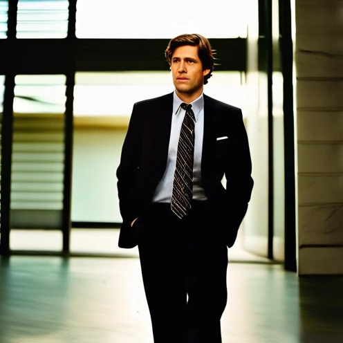 Jim Halpert, a fictional character from the U.S. television series “The Office,” is portrayed as a tall, lean figure with a boyish charm, often seen in standard office attire: a simple button-up shirt and tie. His hair is typically styled in a casual, slightly unkempt fashion, complementing his laid-back and approachable demeanor.,The Office (U.S. TV series),Jim Halpert, a fictional character from the U.S. television series “The Office,” is portrayed as a tall, lean figure with a boyish charm, often seen in standard office attire: a simple button-up shirt and tie. His hair is typically styled in a casual, slightly unkempt fashion, complementing his laid-back and approachable demeanor.,close up, face