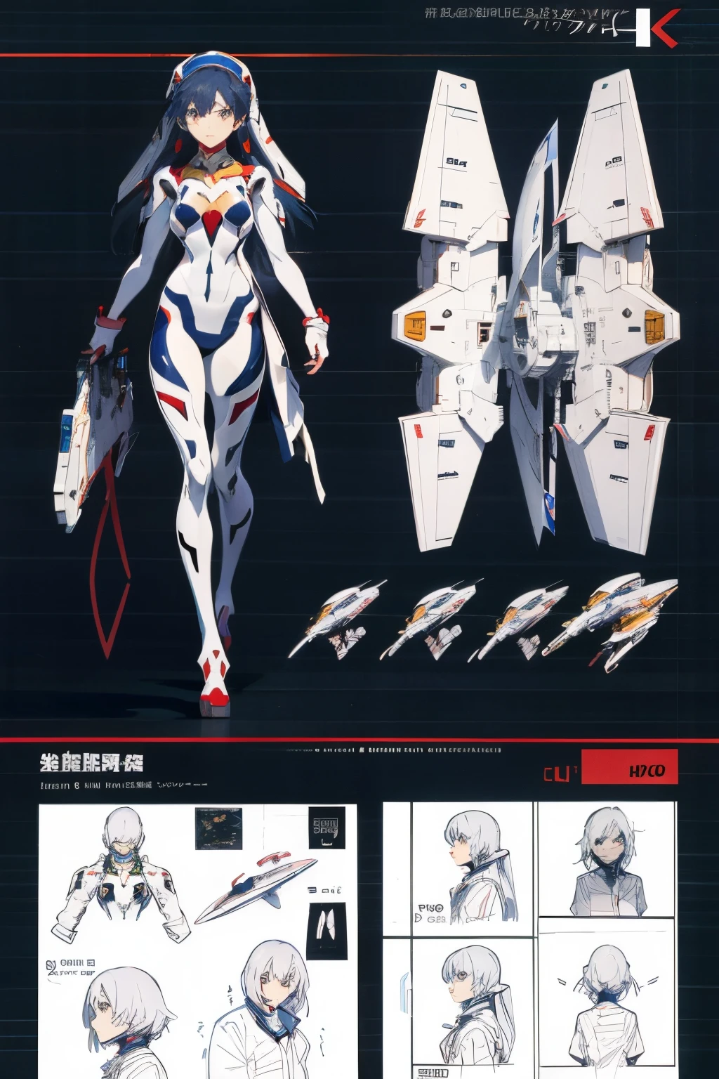 line-art, art book, character sheet, 8k, best quality, design, spaceship design, equipment design, Evangelion, eva