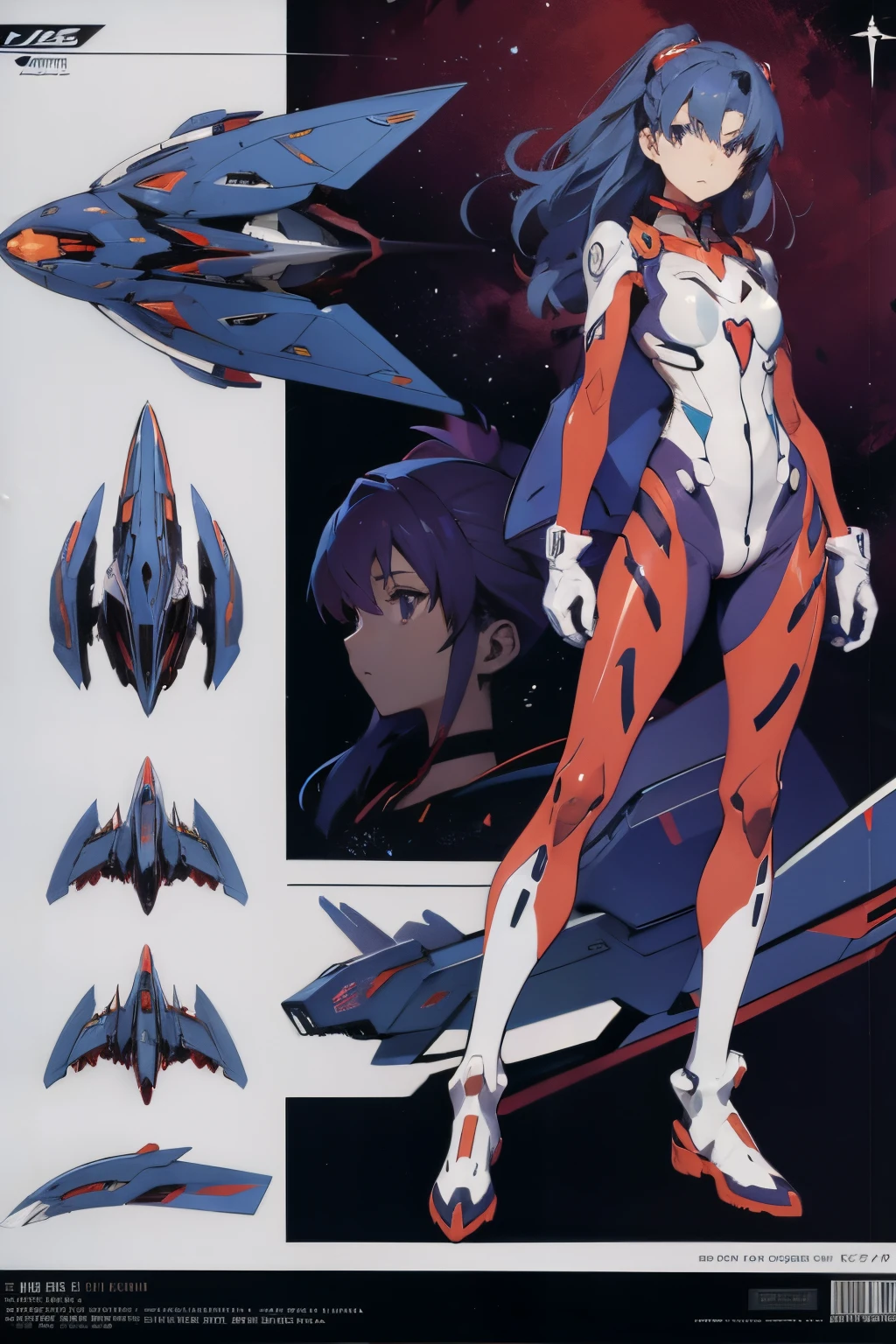 line-art, art book, character sheet, 8k, best quality, design, spaceship design, equipment design, Evangelion, eva