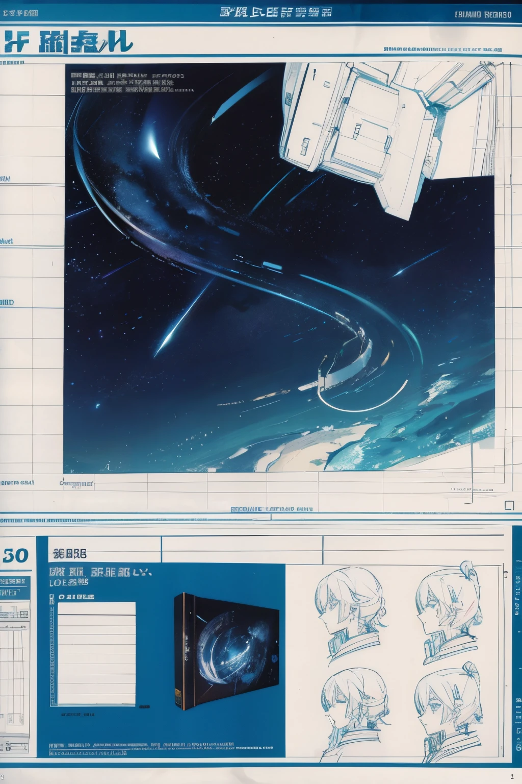 line-art, art book, character sheet, gundam 00 reimagined, 8k, best quality, design sheets,