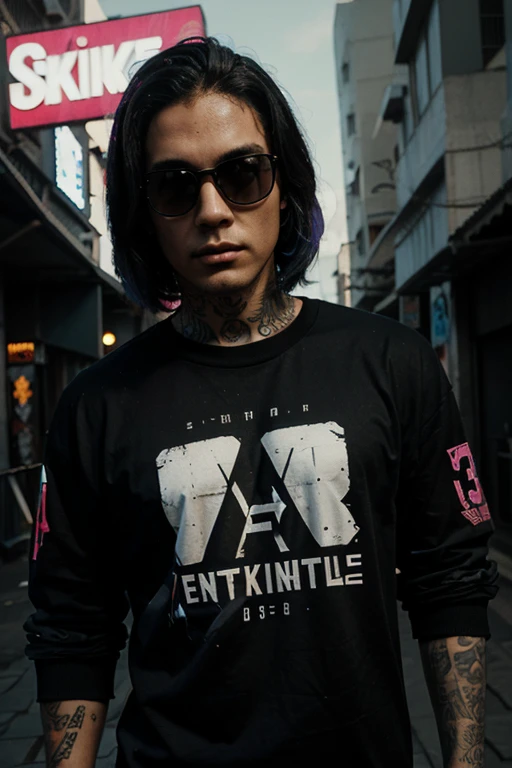 logo 3d para " Artficial.ink " clothing  , cyberpunk logo