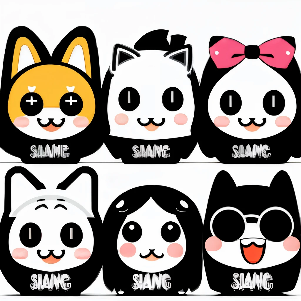 Emoticon pack,Line funny characters