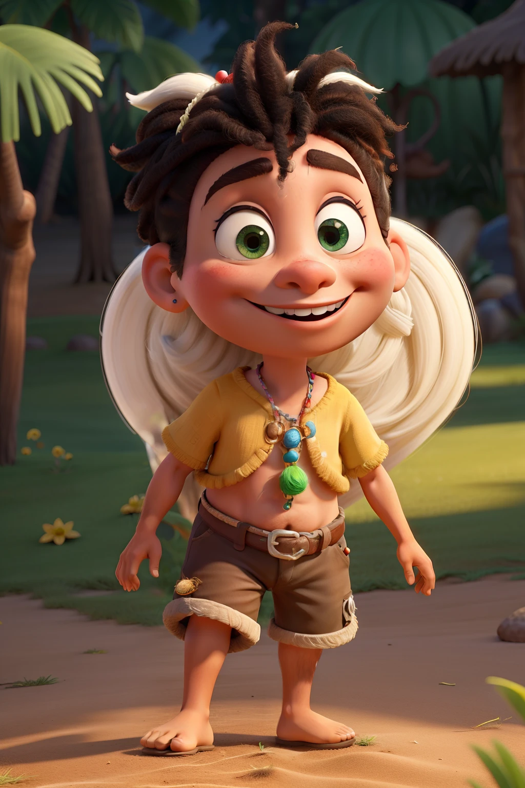 personagem da Disney/pixar para mulher branca, de cabelo ruivo ondulado, poucas sardas, 1,60m de altura, um pouco acima do peso. Dancing samba de gafieira with a white man, cabelo preto, olhos verdes, 1,80m de altura, um pouco acima do peso, barba curta.