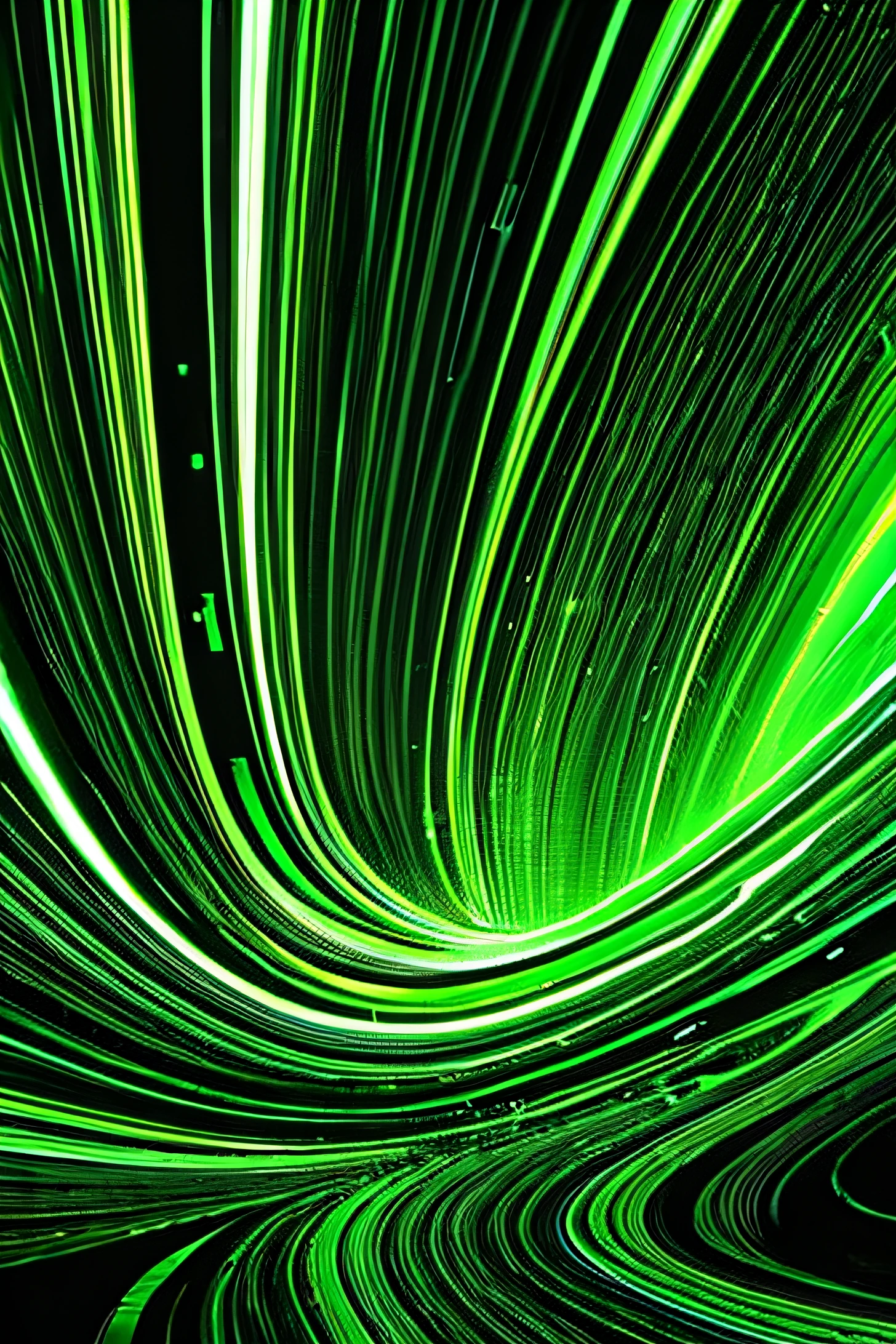 abstract graphics,A Japanese style,lightwave,in green