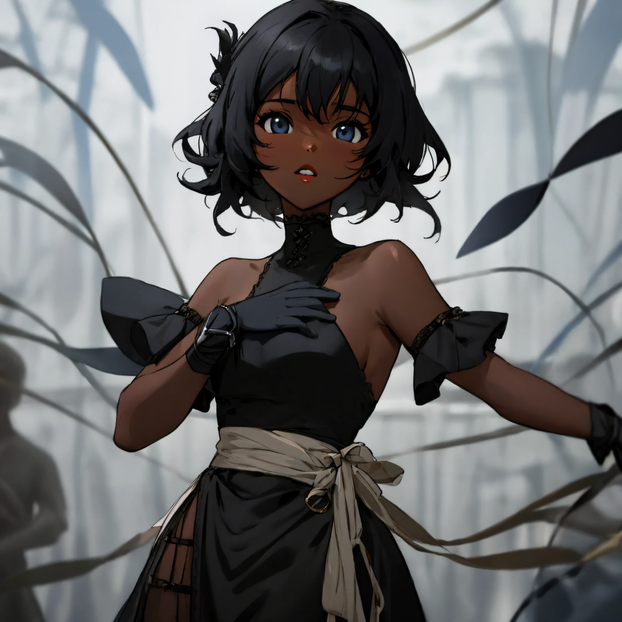 a beautiful young woman, maid servant, willow smith, detailed portrait, delicate facial features, long eyelashes, big eyes, elegant hair, intricate dress, soft skin, warm lighting, rich color palette, cinematic composition, photorealistic quality, masterpiece, hyper detailed, 8k, best quality, photorealistic, digital art