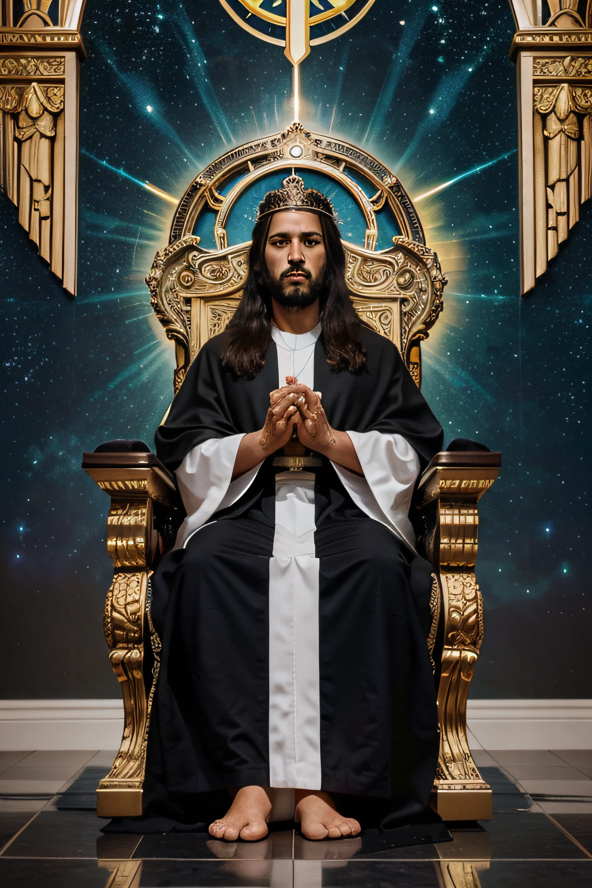 Cristo, rei do universo, cetro real, trono, universo, catolicismo, homem, realeza, omnipotence, teocentrismo