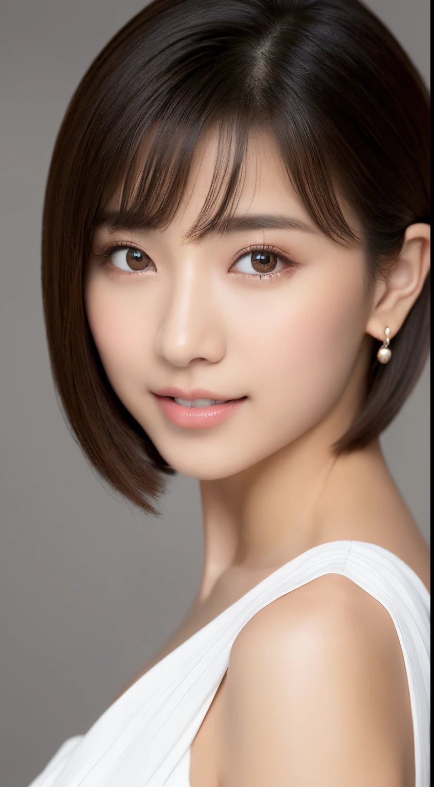 Photoreal、Masseter muscle part、highest quality、High resolution、RAW photo、realistic、bright lighting、face light、smooth professional lighting、japanese women、Beautiful woman、modeled、gravure、Sexy、super beautiful、realisticで美しい肌、beautiful and detailed eyes、detailed face、slim、medium to large breasts、short hair、brunette colored hair、brown eyes、looking at camera、Bathroom、hot spring、public bath、sauna、Wrapping a towel around your body